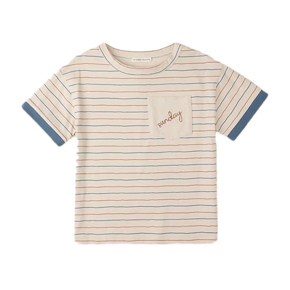 The Sunday Collective Sunday Striped Pocket Tee